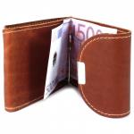 Зажим для купюр Croco-зк-300 (карм на мелочи,  2 кнопки)  натуральная кожа коричневый св пулл-ап (215)  214136