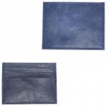 Визитница-кардхолдер Croco-ВК-214 н/к,  1отд, 3карм,  синий крек (214)  226911