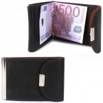 Зажим для купюр Croco-зк-300 (карм на мелочи,  2 кнопки)  натуральная кожа коричневый тем орфей (207)  205848