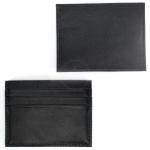 Визитница-кардхолдер Croco-ВК-214 н/к,  1отд, 3 карм,  черный матовый (3)  226919