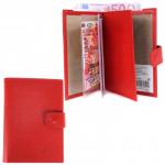 Обложка для авто+паспорт Premier-О-178 (5 внут карм,  двойная стенка)  натуральная кожа красный ладья (35)  202061