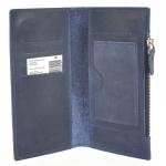 Портмоне мужское Croco-ПР-1052 натуральная кожа 3 отд,  5 карм,  синий св крейзи хорс (228)  227436