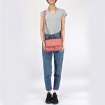 Футляр для ключей Croco-кл-504 (на молнии)  натуральная кожа алый игуана (64)  226646