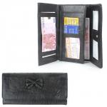 Кошелек женский искусственная кожа 943-04,  молния внутри,  3отд,  8 карм,  черный  (УЦЕНКА )  SALE 192360