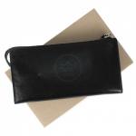 Портмоне мужское Croco-ПР-953 натуральная кожа 3 отд,  10 карм,  рем-петля,  черный матовый (3)  209394