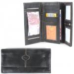 Кошелек женский искусственная кожа 943-03,  молния внутри,  5отд,  9 карм,  черный SALE 192358