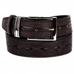 Ремень 35 мм FAVORIT взрослый 0050382802,  тисн,  имит стр,  коричневый 151054