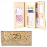 Кошелек женский искусственная кожа 943-04,  молния внутри,  3отд,  8 карм,  бежевый SALE 192364