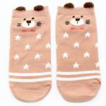 Короткие носки "Розовые милахи"  Мишка с Бантиком