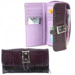 Кошелек женский искусственная кожа 943-05,  молния снаружи,  6отд,  13 карм,  фиолетовый SALE 192368