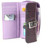 Кошелек женский искусственная кожа 943-05,  молния снаружи,  6отд,  13 карм,  фиолетовый SALE 192368