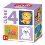 Кубики Звери (без обклейки) 4 шт. BABY TOYS