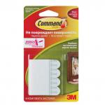 Держатели-застежки самоклеящиеся для рамок COMMAND, КОМПЛЕКТ 4 шт., малые, бел,до450г,17202