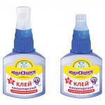 Клей канцелярский ЮНЛАНДИЯ, 50 мл, с силиконовой кисточкой, 228409