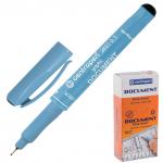 Ручка капиллярная CENTROPEN Document, ЧЕРНАЯ, трехгранная, толщина письма 0,3мм, 2631/0,3