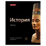 Тетрадь предметная "BLACK & BRIGHT" 48 л., глянцевый лак, ИСТОРИЯ, клетка, подсказ, BRAUBERG, 403554