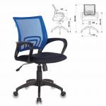 Кресло CH-695N/BL/TW-11, с подлокотниками, сетка, черное/синее TW-11/TW-05, ш/к 72919