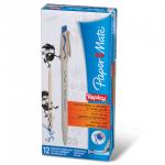 Ручка стираемая шариковая PAPER MATE Replay, СИНЯЯ, корпус бежевый, 1,2мм, линия 1мм, S0190824