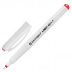 Ручка капиллярная CENTROPEN, КРАСНАЯ, трехгранная, корпус белый, толщина письма 0,3мм, 4611/1К