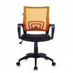 Кресло CH-695N/OR/TW-11, с подлокотниками, сетка, черное/оранж TW-11/TW-38-3, ш/к 72872