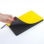 Блокнот А5 (148x218 мм), BRAUBERG "Metropolis Mix", под кожу, 80 л., желтый, 111038