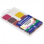 Краски акварельные BRAUBERG "АКАДЕМИЯ" 10 цв, медовые, квадратные кюветы, пластиковый пенал, 190550