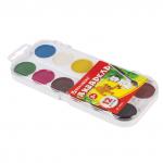 Краски акварельные BRAUBERG "МАГИЯ ЦВЕТА" 12 цв, медовые, круглые кюветы, пластиковый пенал, 190551
