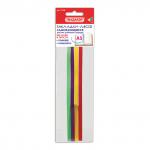 Закладки-ляссе "РАДУГА" для книг А5 (длина 28 см) ПИФАГОР, клейкий край, 4 ленты, 111648