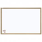 Доска магнитно-маркерная 45x60см, коричневая рамка из МДФ, OFFICE, "2х3" (Польша), TS456