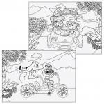 Альбом д/рис. А4 20л., скоба, глянцевый лак, с раскраской, ЮНЛАНДИЯ, 202х285мм, Пушистики (2вида)