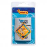 Набор ластиков JOVI (Испания) "Ergoplast" 3шт., 47*22*13 мм, белые, натур.каучук, в блистере, 2030B