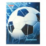 Дневник 1-11 класс 40 л., на скобе, ПИФАГОР, обложка картон, с подсказом, "Футбол", 105518