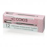 Ручка гелевая с грипом СОЮЗ Comfort, ЧЕРНАЯ, корпус прозрачный, 0,7мм, линия 0,4мм, РГ 166-02