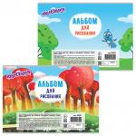 Альбом д/рис. А4 24л., скоба, обложка картон, ЮНЛАНДИЯ, 202х285мм, Лисята (2вида), 105057