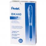 Ручка шариковая масляная автомат. с грипом PENTEL (Япония) Wow!, СИНЯЯ, трехгр., линия 0,35мм, BK440