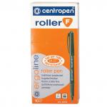 Ручка-роллер CENTROPEN, ЗЕЛЕНАЯ, трехгранная, корпус зеленый, узел 0,5мм, линия 0,3мм, 4615/1З