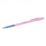 Ручка шариковая STABILO Liner Pastel, СИНЯЯ, корпус розовый, узел 0,7мм, линия 0,3мм, 808FP1041-4