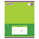 Тетрадь 12 л. ЮНЛАНДИЯ линия, обложка картон, "ОДНОТОННАЯ", 105630