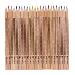 Карандаши цветные BRAUBERG "ЦВЕТЫ", 24 цвета, трехгранные заточенные, лакированное дерево, 181368