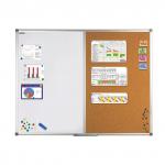 Доска комбинированная: магнитно-маркерная, пробковая для объявлений (90х120см)РОССИЯ,BRAUBERG,236865