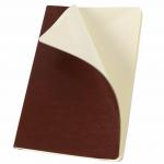 Блокнот А5 (148x218 мм), BRAUBERG "Metropolis Ultra", под кожу, резинка, 80 л., коричневый, 111023