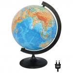Глобус физический диаметр 320 мм, с подсветкой, 10014