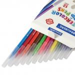 Фломастеры BRAUBERG "PREMIUM", 12 цветов, УЛЬТРАСМЫВАЕМЫЕ, классические, вентилируемый колпачок, картонная коробка с европодвесом, 151657