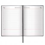 Ежедневник недатированный А5 (138х213мм) BRAUBERG Select, балакрон, 160л, черный, 123429