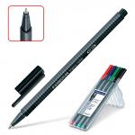 Ручки-роллер STAEDTLER НАБОР 4шт., АССОРТИ, Triplus Roller, трехгр, 0,7мм, линия 0,4мм, 403SB4