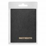 Обложка для автодокументов STAFF, экокожа, "DOCUMENTS", черная, 237181