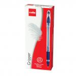 Ручка шариковая масляная с грипом CELLO Gripper, СИНЯЯ, корпус прозр.,0,5мм,линия 0,3мм,305226020/к