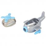 Точилка ЮНЛАНДИЯ "Вертолет Юнландика", с контейнером, пластиковая, корпус ассорти, 228467