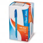 Ручка шариковая PAPER MATE Inkjoy 100, СИНЯЯ, корпус тониров. синий, 0,7мм, линия 0,5мм, S0960900