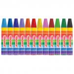 Восковые мелки утолщенные BRAUBERG/ПИФАГОР 12 цв., на масляной основе, яркие цвета, 222970